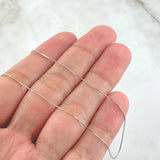 Cadena Veneciana 0.95gr / 50cm / Oro Blanco +3 18K