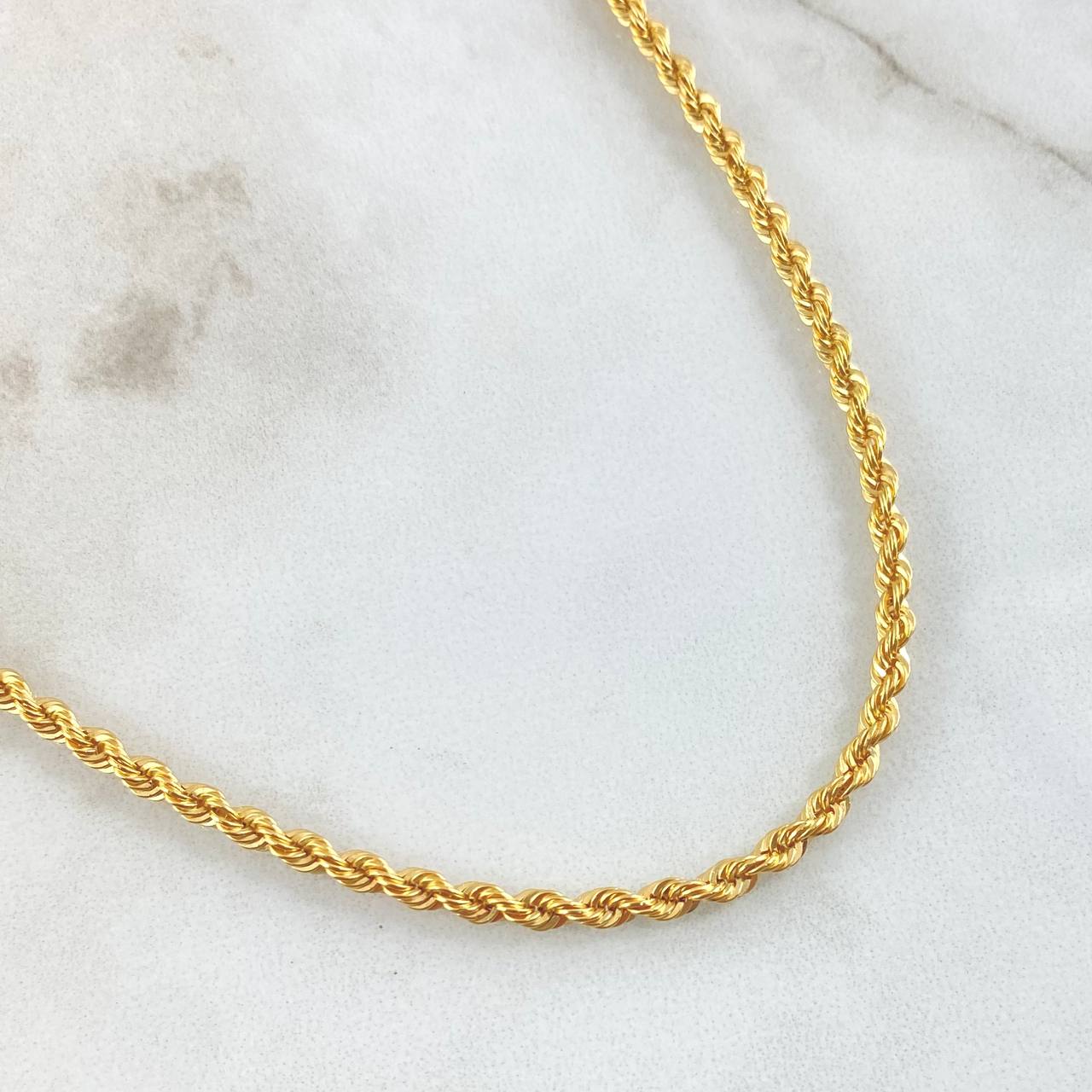 Rope Chain 3.55gr / 15.7in 18K Gold +3$