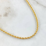 Rope Chain 3.55gr / 15.7in 18K Gold +3$