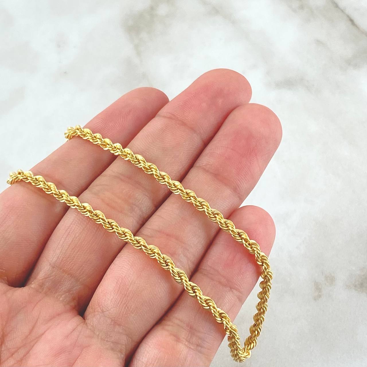Rope Chain 3.55gr / 15.7in 18K Gold +3$
