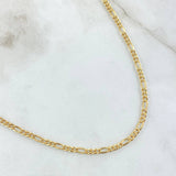 Figaro Chain 3.65gr / 27.6in 18K Gold +1$