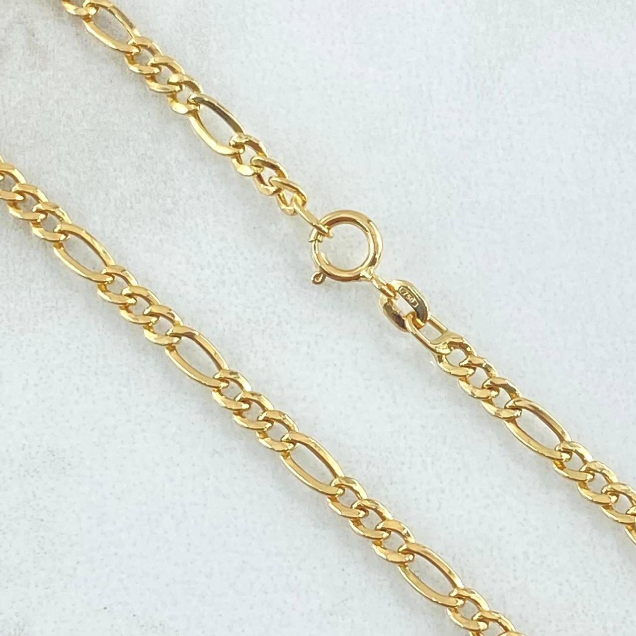 Figaro Chain 3.65gr / 27.6in 18K Gold +1$