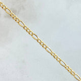 Figaro Chain 3.65gr / 27.6in 18K Gold +1$
