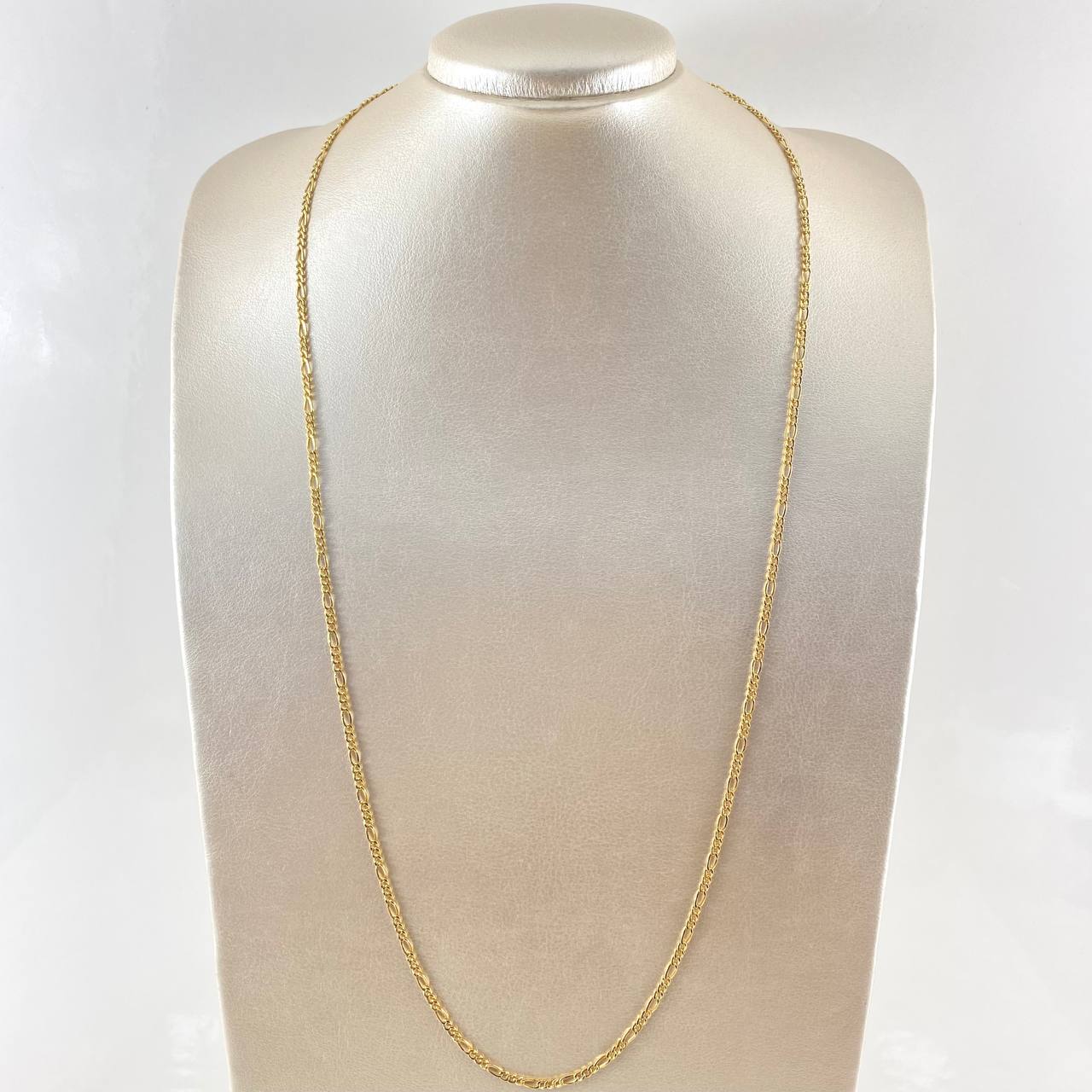 Cadena Figaro 7.4gr / 27 1/2 in / 3mm Oro Amarillo +1 18K