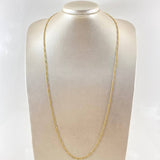 Cadena Figaro 7.5gr / 27 1/2 in / 3.3mm Oro Amarillo +1 18K *