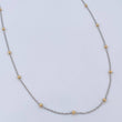 Cadena Aro Seguido Bolas 1.2gr / 44.8cm / Dos Oros Amarillo Blanco +3 18K &