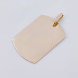 Dije Placa Rectangular Ovalada 1.55gr / 1 1/4 in / 25x19mm Oro Blanco 18K