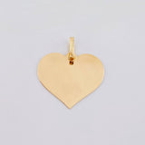 Dije Placa Corazón 1.1gr / 1 in / Oro Amarillo 18K