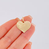 Pendant Heart Plate 1.1g / 3/4 in 18K Yellow Gold
