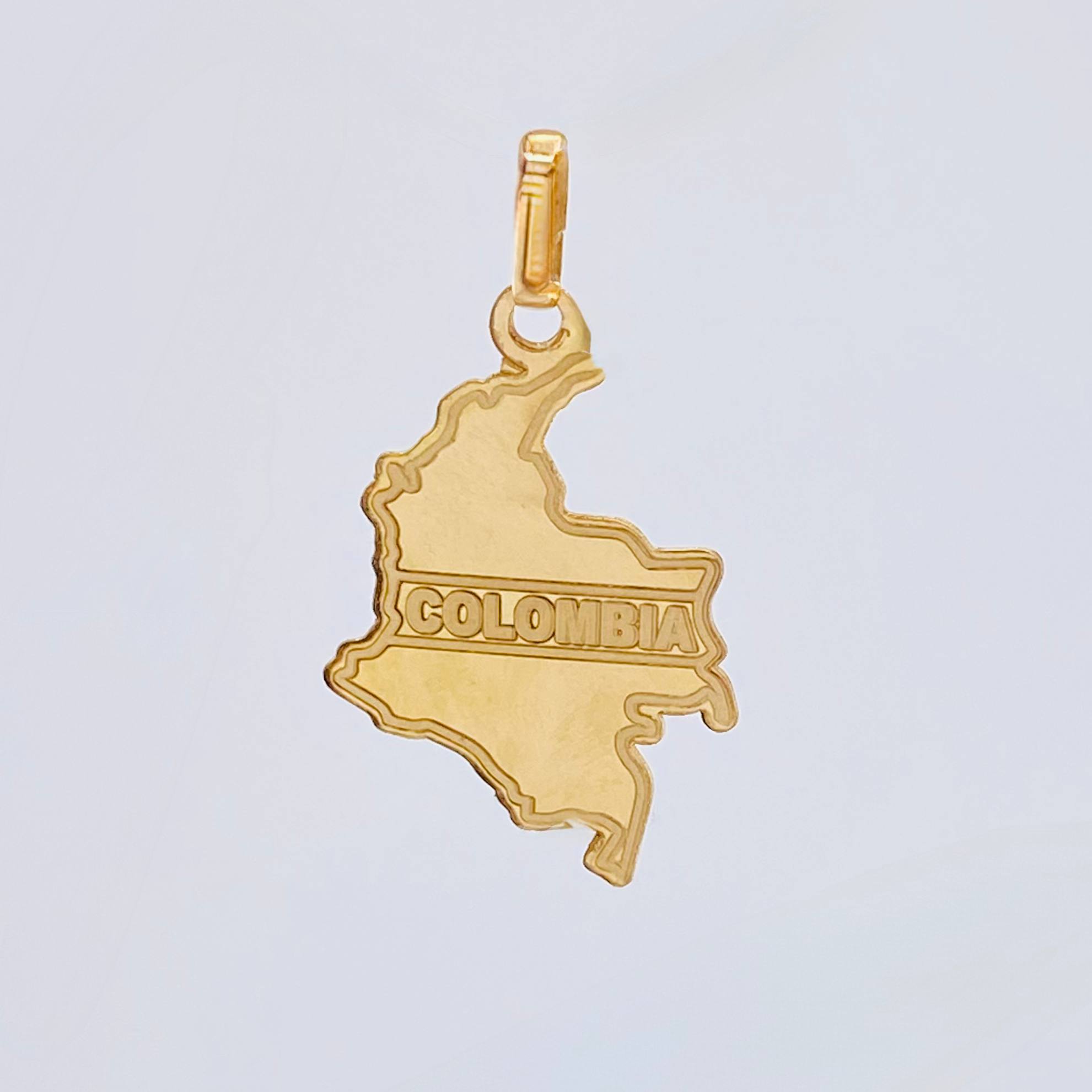 Pendant Map of Colombia 1 g / 3.2 cm Yellow Gold 18K