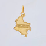 Pendant Map of Colombia 1 g / 3.2 cm Yellow Gold 18K