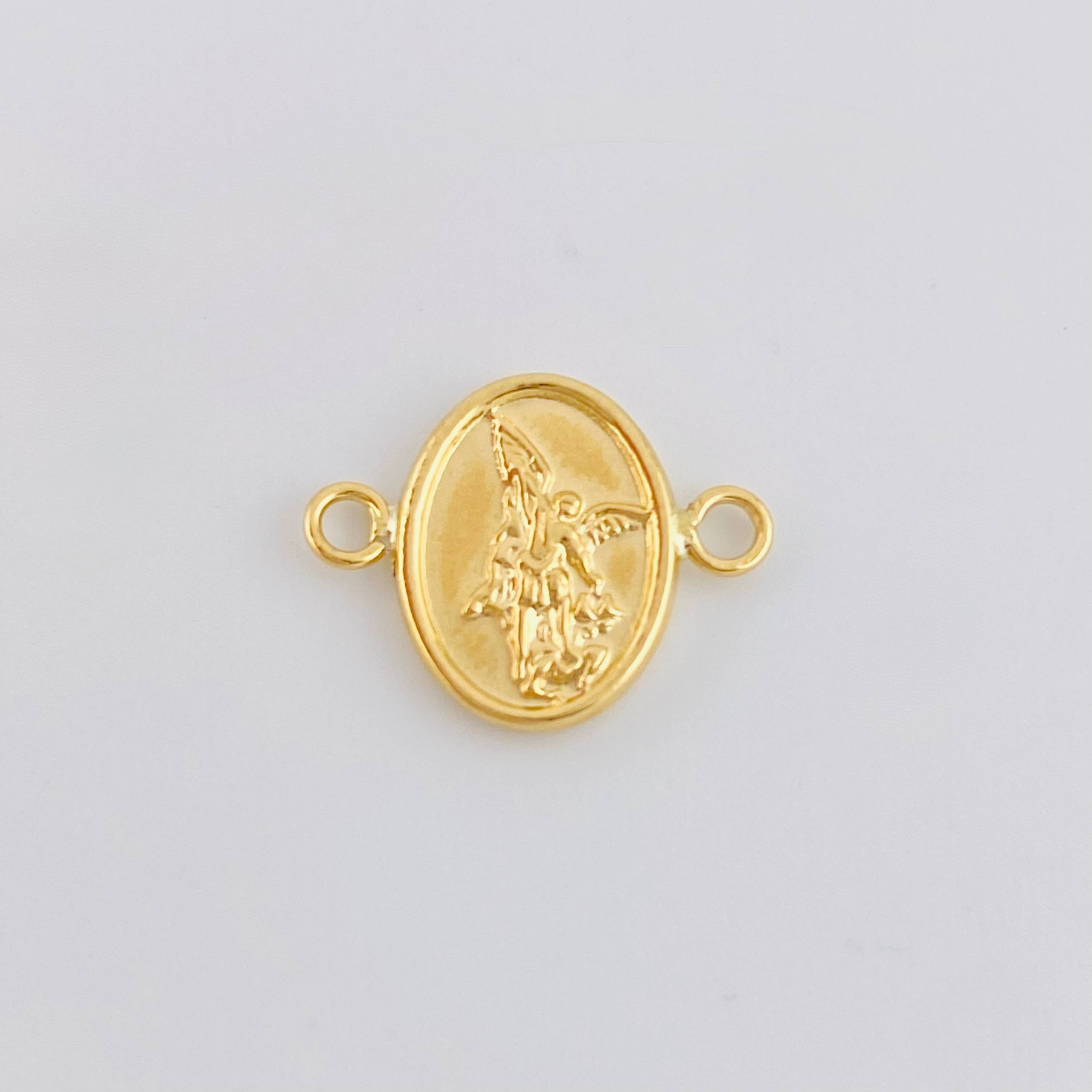 Saint Michael Archangel Charm 0.45g / 1/2 in / 18K Yellow Gold *