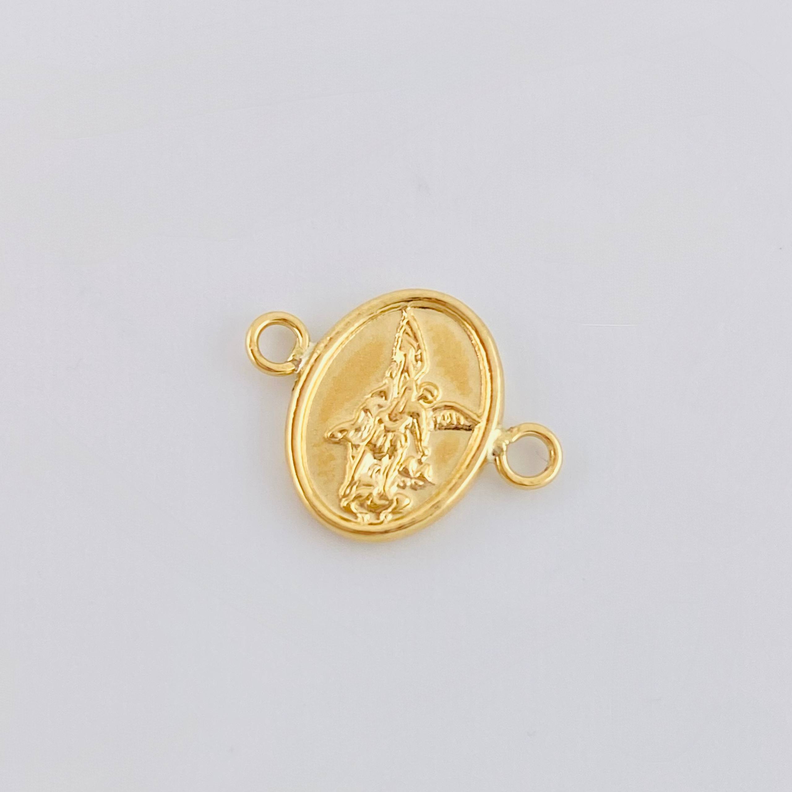 Saint Michael Archangel Charm 0.45g / 1/2 in / 18K Yellow Gold *