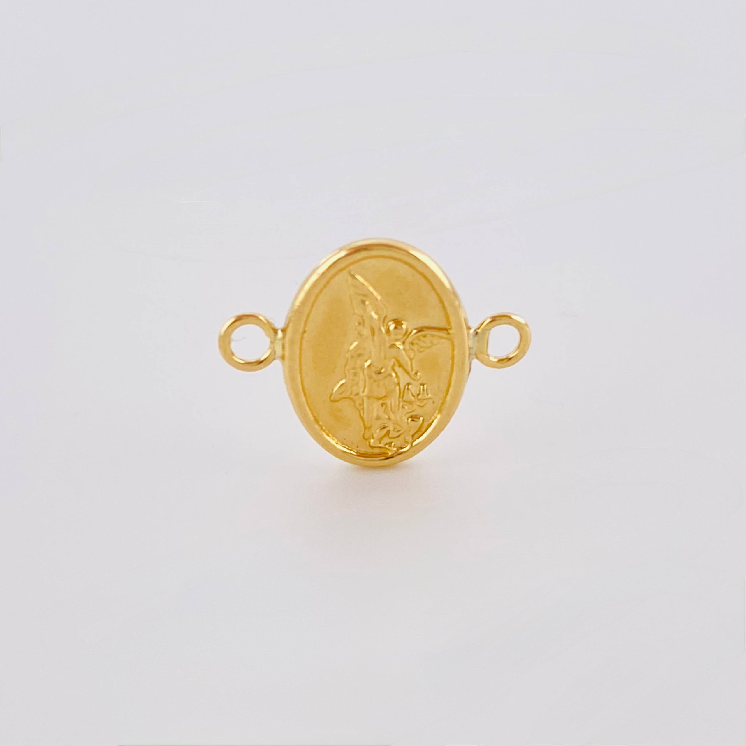 Saint Michael Archangel Charm 0.45g / 1/2 in / 18K Yellow Gold *