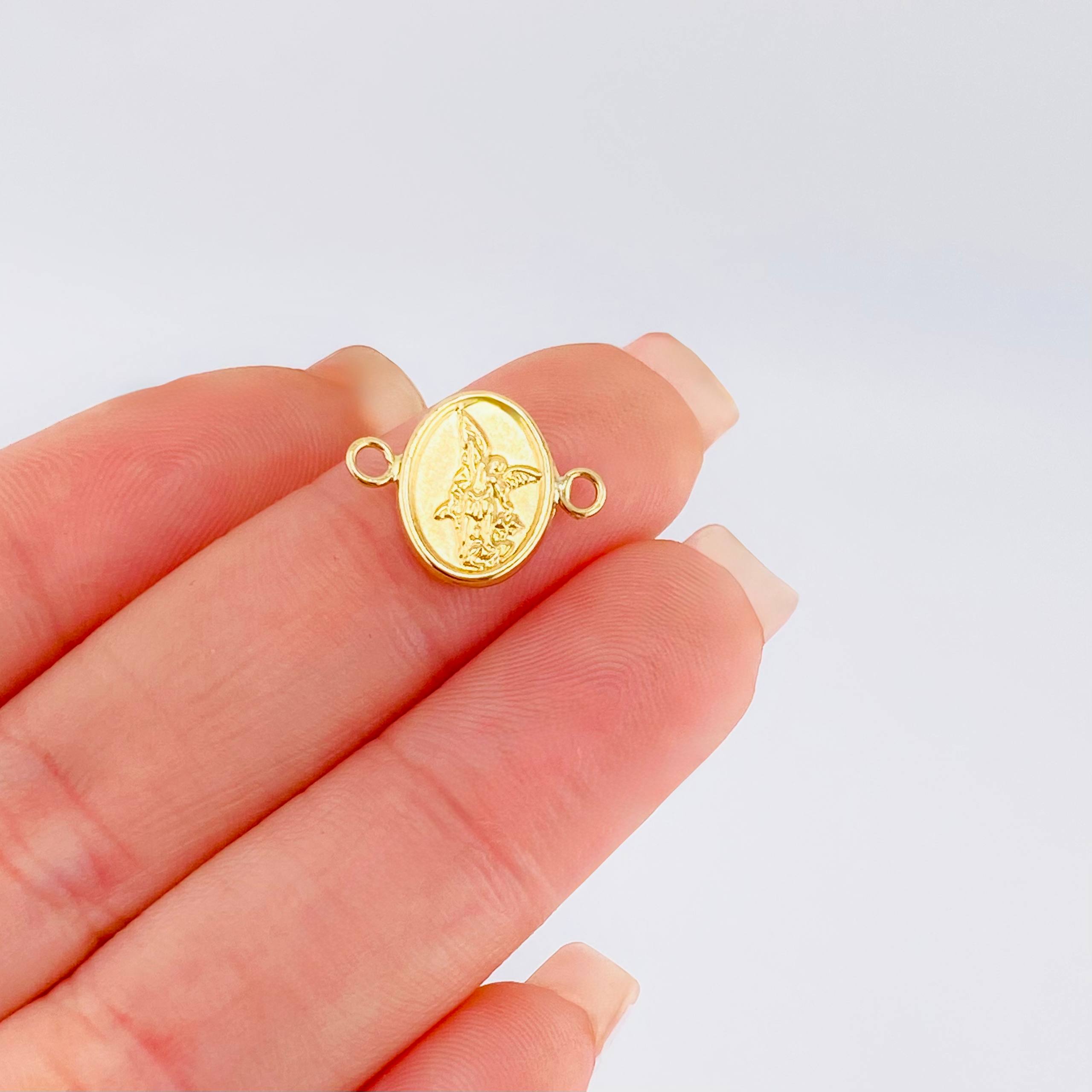 Herraje San Miguel Arcangel 0.65 g / 3/4 in Oro Amarillo 18K