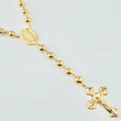 Rosario Milagrosa Cruz Cristo 22gr / 25 1/2 in / 7mm-8mm Oro Amarillo 18K *