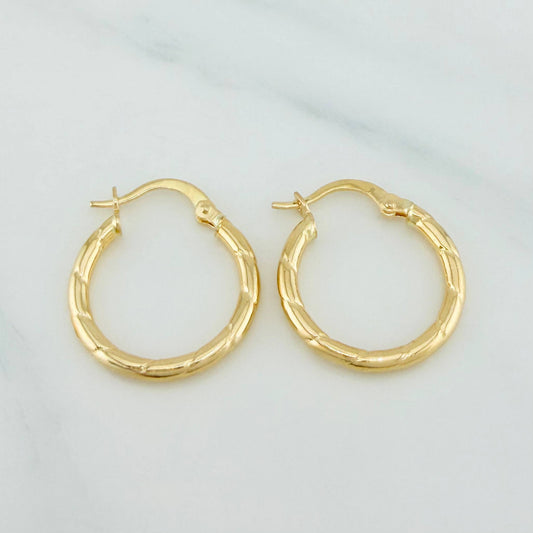 Candongas Paris 1.5 g / 3/4 in Oro Amarillo 18K