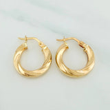 Candongas Kari 1.75 g / 3/4 in Oro Amarillo 18K