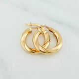 Candongas Kari 1.75 g / 3/4 in Oro Amarillo 18K