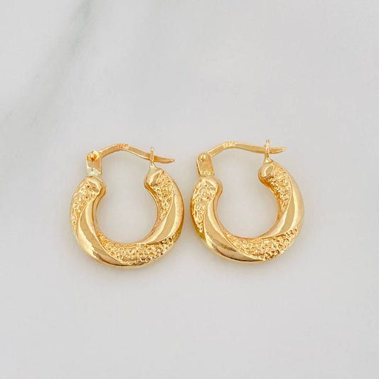 Candongas Noel 1.6 g / 1/2 in Oro Amarillo 18K