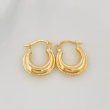 Candongas Arca 1.5 g / 1/2 in Oro Amarillo 18K