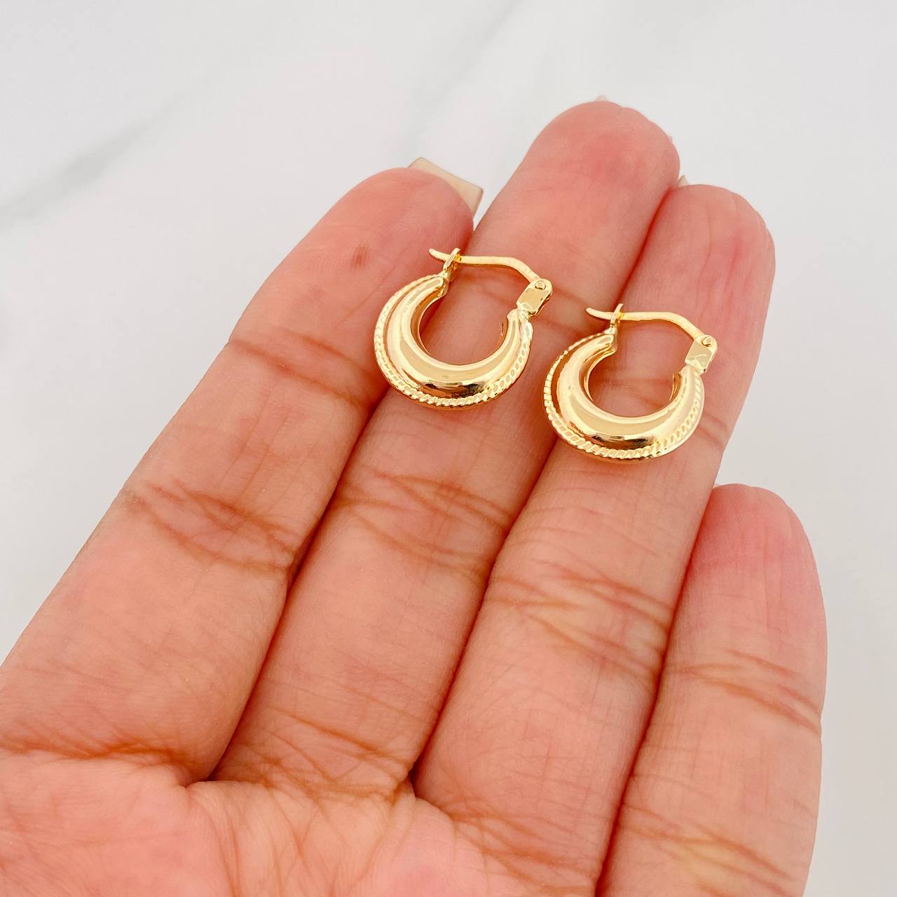 Candongas Arca 1.5 g / 1/2 in Oro Amarillo 18K