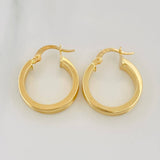 Candongas Fabi Rayadas 2.85 g / 3/4 in Oro Amarillo 18K