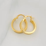 Candongas Fabi Rayadas 2.85 g / 3/4 in Oro Amarillo 18K