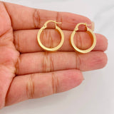 Candongas Fabi Rayadas 2.85 g / 3/4 in Oro Amarillo 18K