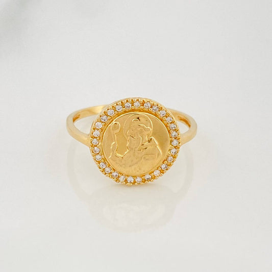 Anillo San Benito 2.1 g / T7 3/4 Oro Amarillo 18K
