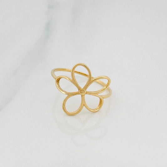 Flower Ring 1.5g / T5 3/4 Yellow Gold 18K