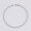 Military Bracelet Half Moon Diamond Cut 6.4g / 8 1/4 in / 2.9mm 18K White Gold