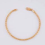 Diamond Cut Half Moon Military Bracelet 5.8g / 7 in / 2.9mm 18K Rose Gold