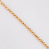 Diamond Cut Half Moon Military Bracelet 5.8g / 7 in / 2.9mm 18K Rose Gold