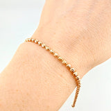 Diamond Cut Half Moon Military Bracelet 5.8g / 7 in / 2.9mm 18K Rose Gold
