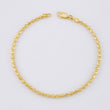 Diamond Cut Half Moon Military Bracelet 6.35g / 8 1/4 in / 2.9mm 18K Yellow Gold
