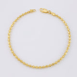 Diamond Cut Half Moon Military Bracelet 6.15g / 7 3/4 in / 3mm 18K Yellow Gold