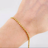 Diamond Cut Half Moon Military Bracelet 4.85g / 6 3/4 in / 3mm Yellow Gold 18K