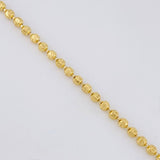 Diamond Cut Half Moon Military Bracelet 6.35g / 8 1/4 in / 2.9mm 18K Yellow Gold