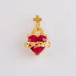 Charm Sacred Heart 0.8g / 1/2 in Yellow Gold 18K