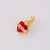 Charm Sacred Heart 0.8g / 1/2 in Yellow Gold 18K