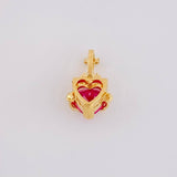 Charm Sacred Heart 0.8g / 1/2 in Yellow Gold 18K