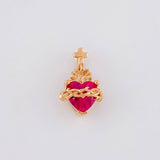 Stud Earrings Set Sacred Heart 2.6g / in / 11.2mm Rose Gold 18K