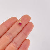 Stud Earrings Set Sacred Heart 2.6g / in / 11.2mm Rose Gold 18K