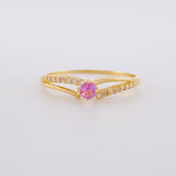 Anillo Solitario Entrelazado 1.15g / T7 Oro Amarillo 18K