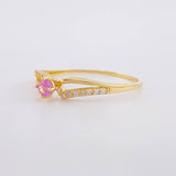 Intertwined Solitaire Ring 1.2g / Size 8 1/4 Yellow Gold 18K