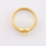 Anillo Solitario Doble Carril Curvo 3.3g / T7 1/4 Oro Amarillo 18K
