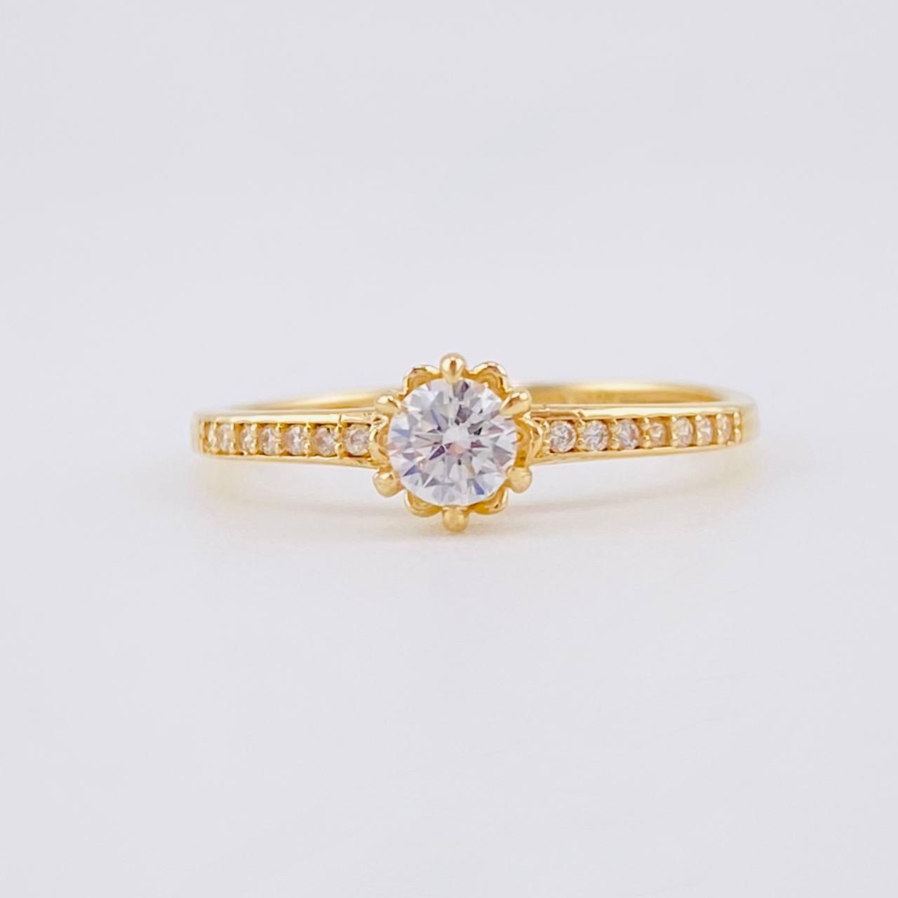 Solitaire Ring Dense 1.7g / T7 3/4 Yellow Gold 18K