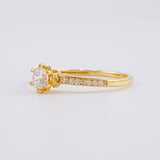 Solitaire Ring Six Prong 1.7g / T6 3/4 Yellow Gold 18K