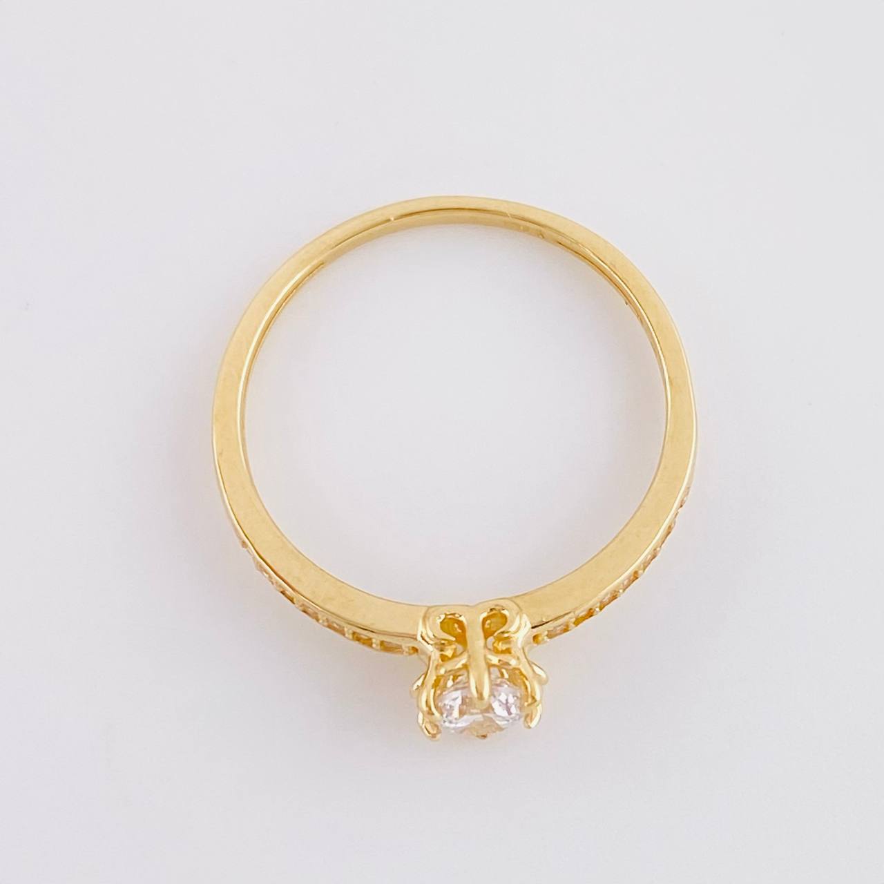 Solitaire Ring Six Prong 1.7g / T6 3/4 Yellow Gold 18K